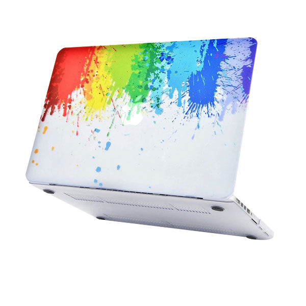 Ikase Paintsplat Without Apple Cut Out Logo - Macbook Case - Macbook Air Pro 13" Inch + Free Keyboard Cover