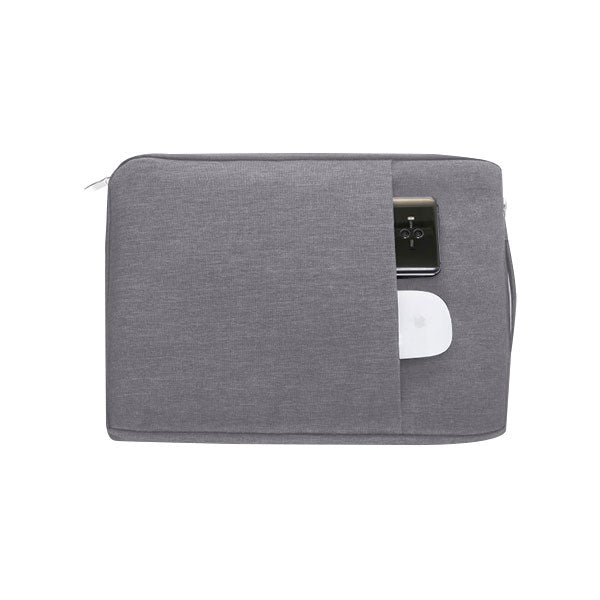 Ikase Polyester Grey - Macbook Slim Sleeve - Macbook Air Pro Retina M1 M2 13" 13.6" Inch