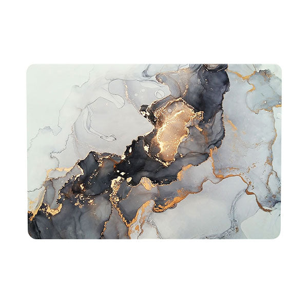 Ikase RS-1042WHITE Without Apple Cut Out Logo - Macbook Case - Macbook Air Pro M1 M2 Pro Max 13" 13.6" 14" 16" Inch + Free Keyboard Cover