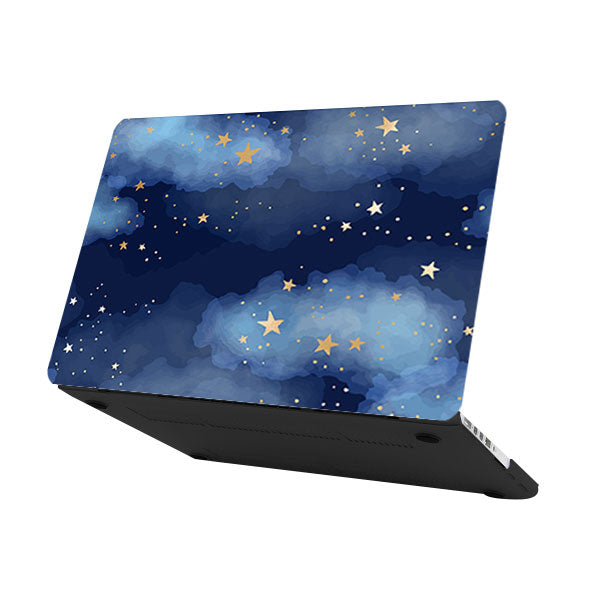 Ikase RS-1127BLACK Without Apple Cut Out Logo - Macbook Case - Macbook Air Pro 13" 13.6" Inch + Free Keyboard Cover