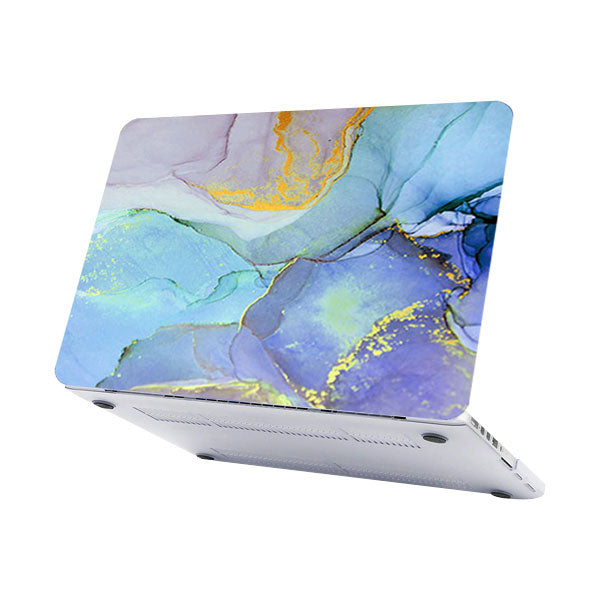 Ikase RS-1176WHITE Without Apple Cut Out Logo - Macbook Case - Macbook Air Pro 13" 13.6" Inch + Free Keyboard Cover