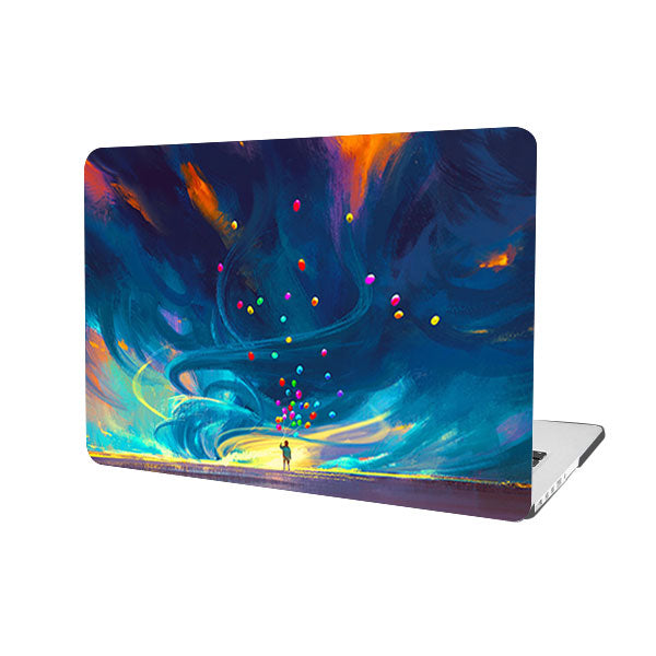 Ikase RS-1209Black Without Apple Cut Out Logo - Macbook Case - Macbook Air Pro 13" Inch + Free Keyboard Cover