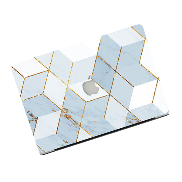 ikase RS-1241White WithApple Cut Out Logo - Macbook Case - Macbook Air Pro 13" inch + Free Keyboard Cover