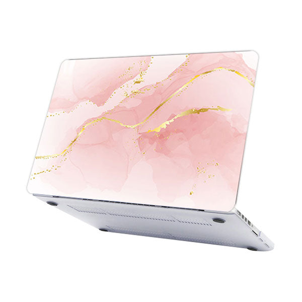 Ikase RS-1255WHITE Without Apple Cut Out Logo - Macbook Case - Macbook Air Pro 13" 13.6" Inch + Free Keyboard Cover