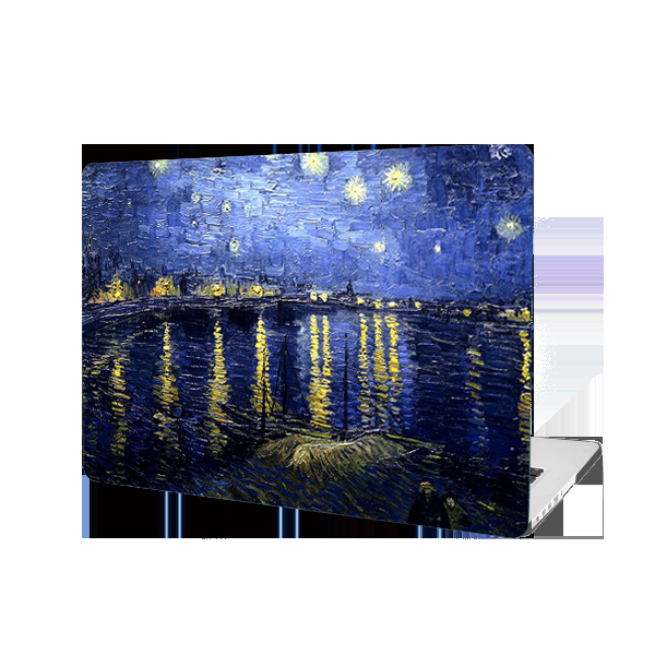 Ikase RS-1278Black Without Apple Cut Out Logo - Macbook Case - Macbook Air 13.6" Inch + Free Keyboard Cover