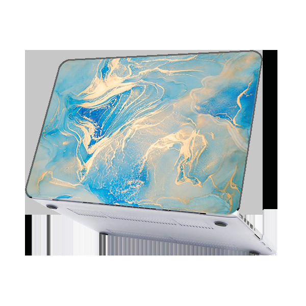 Ikase RS-1369White Without Apple Cut Out Logo - Macbook Case - Macbook Air 13.6" Inch + Free Keyboard Cover