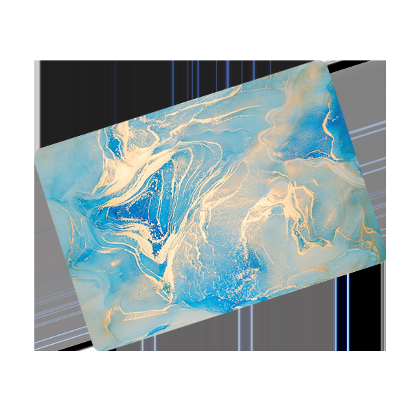 ikase RS-1369White Without Apple Cut Out Logo - Macbook Case - Macbook Air 13.6" inch + Free Keyboard Cover