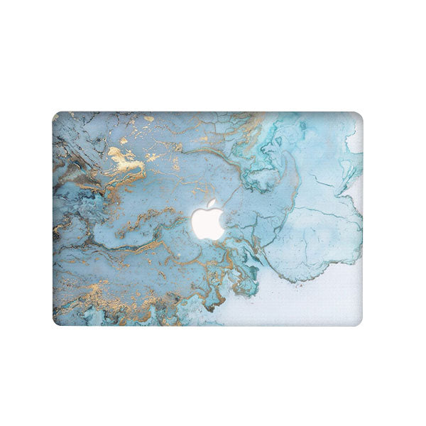 Ikase RS_231 White With Apple Cut Out Logo - Macbook Case - Macbook Air Pro 13" 13.6" Inch + Free Keyboard Cover