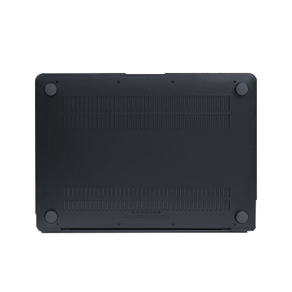 Ikase RS-682Black With Apple Cut Out Logo - Macbook Case - Macbook Air Pro 13" 13.6" Inch + Free Keyboard Cover
