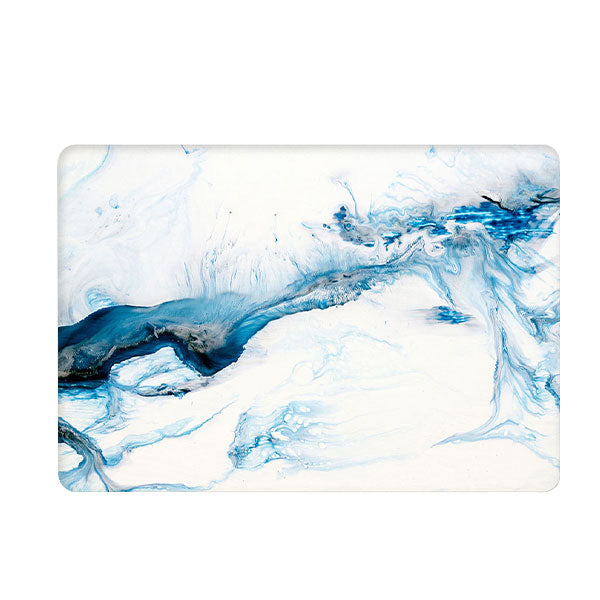 Ikase RS-773WHITE Without Apple Cut Out Logo - Macbook Case - Macbook Air Pro M1 M2 Pro Max 13" 13.6" 14" 16" Inch + Free Keyboard Cover