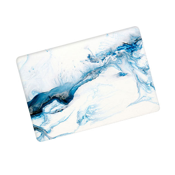 ikase RS-773WHITE Without Apple Cut Out Logo - Macbook Case - Macbook Air Pro M1 M2 Pro Max 13" 13.6" 14" 16" inch + Free Keyboard Cover