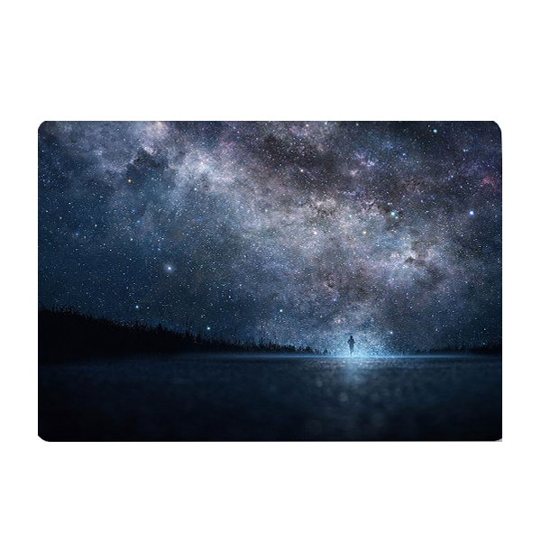 Ikase RS-784Black Without Apple Cut Out Logo - Macbook Case - Macbook Air 13.6" Inch + Free Keyboard Cover