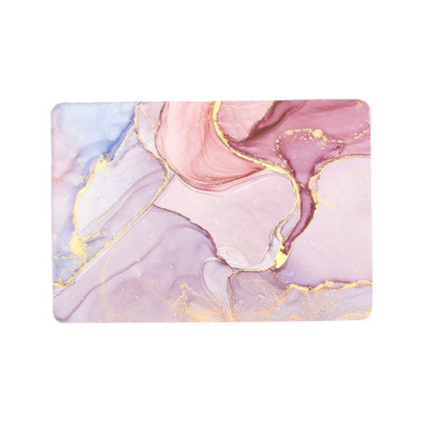 Ikase RS-910White Without Apple Cut Out Logo - Macbook Case - Macbook Air Pro M1 M2 Pro Max 13" 13.6" 14" 16" Inch + Free Keyboard Cover