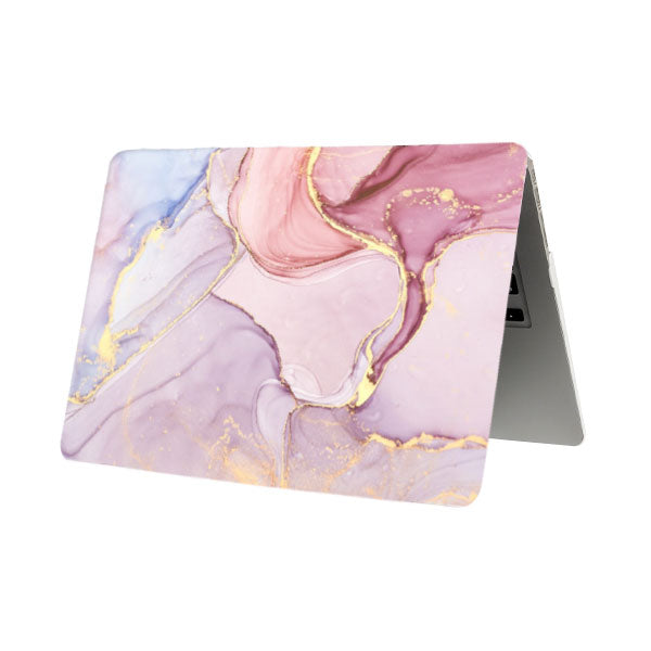 Ikase RS-910White Without Apple Cut Out Logo - Macbook Case - Macbook Air Pro M1 M2 Pro Max 13" 13.6" 14" 16" Inch + Free Keyboard Cover