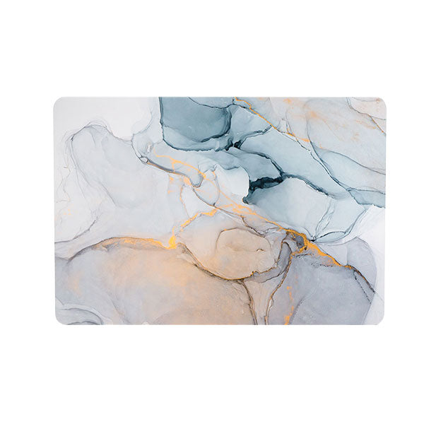 Ikase RS-912WHITE Without Apple Cut Out Logo - Macbook Case - Macbook Air Pro 13" 13.6" Inch + Free Keyboard Cover