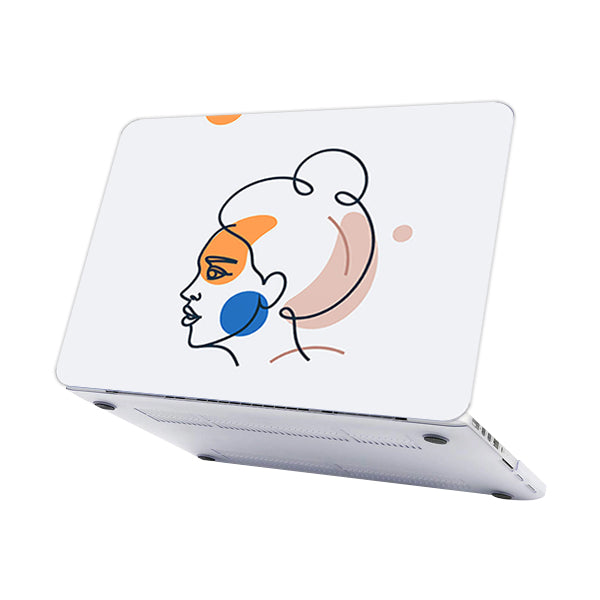 Ikase RS-963WHITE Without Apple Cut Out Logo - Macbook Case - Macbook Air Pro 13" Inch + Free Keyboard Cover