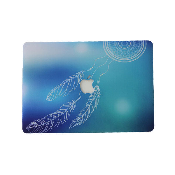 Ikase White Dreamcatcher With Apple Cut Out Logo - Macbook Case - Macbook Air Pro 13" Inch + Free Keyboard Cover