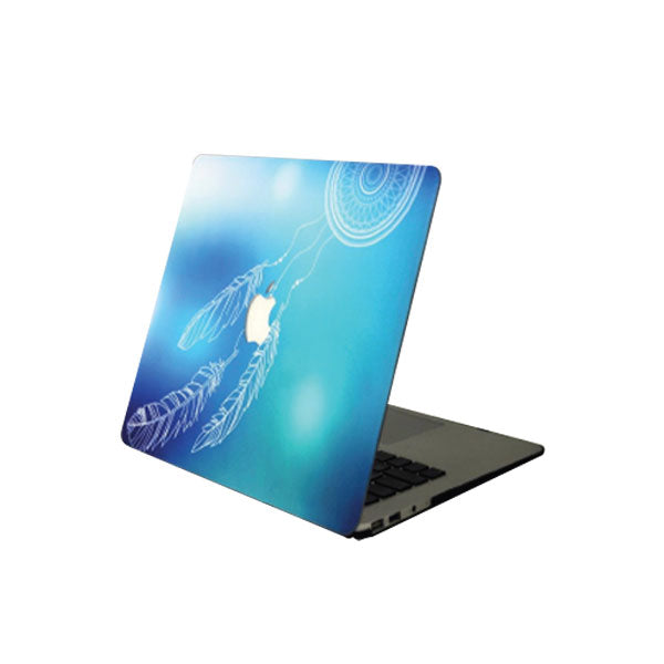 Ikase White Dreamcatcher With Apple Cut Out Logo - Macbook Case - Macbook Air Pro 13" Inch + Free Keyboard Cover