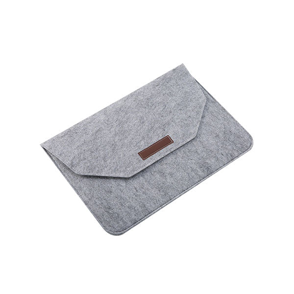 Ikase Wool Felt Grey - Macbook Sleeve - Macbook Air Pro Retina M1 M2 13" 13.6" Inch