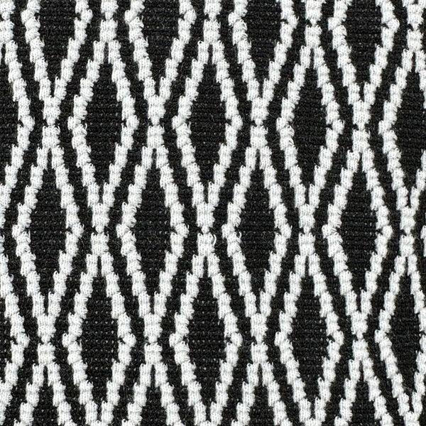 Ike Behar Black And White Jacquard Diamond Contrast Knit Short Sleeve Shirt
