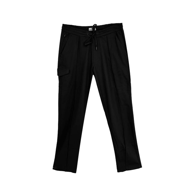 Ike Behar Black With Single Cargo Pocket Flex Tech Jogger Pant