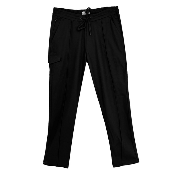 ike behar Black with Single Cargo Pocket Flex Tech Jogger Pant