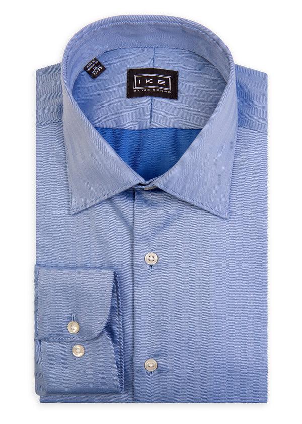 ike behar Blue Vertical Chevron Ike by Ike Behar Dress Shirt