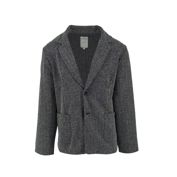 Ike Behar Charcoal Jacquard Stretch Knit Herringbone Sport Coat
