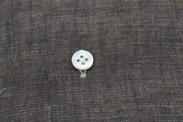 Ike Behar Chocolate Hand Finished Italian Linen Sport Shirt