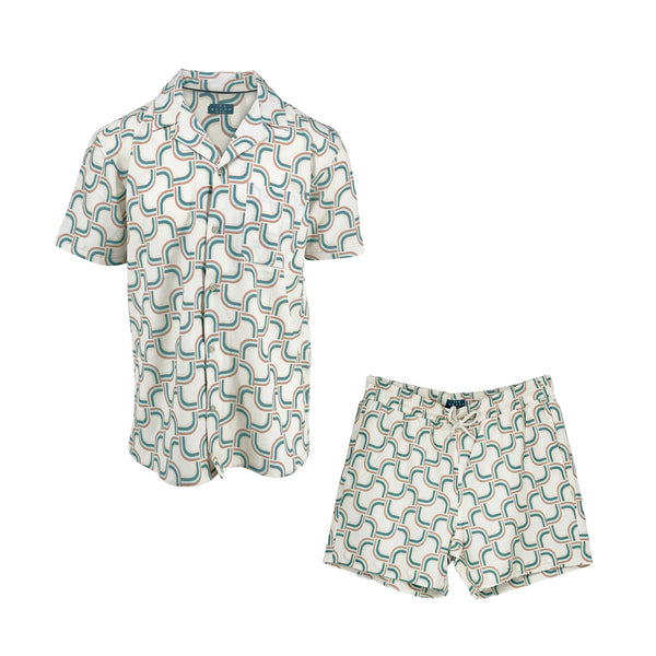 ike behar Daylight Metro Top & Bottom Cabana Swim Set