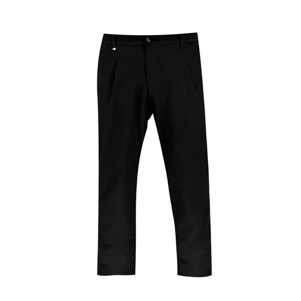 ike behar Black Pleated Flex Tech Pant
