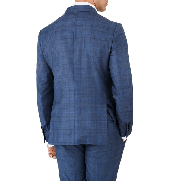 Ike Behar Blue Glen Plaid Check Suit