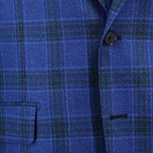 Ike Behar Blue With Green Check Sport Coat