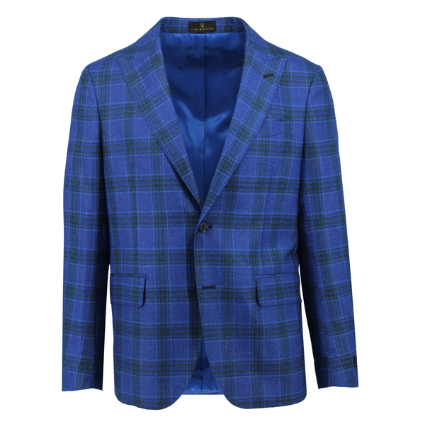 ike behar Blue with Green Check Sport Coat