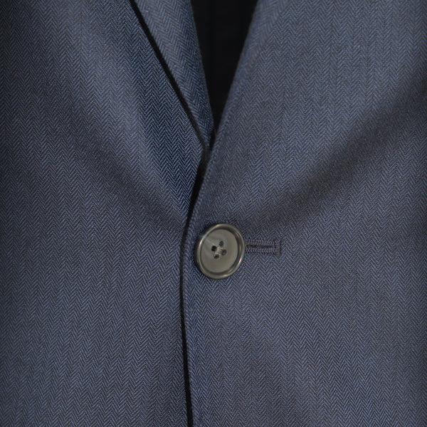 Ike Behar Cashmere Navy Herringbone Sport Coat