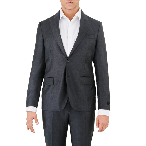 Ike Behar Charcoal Textured Suit