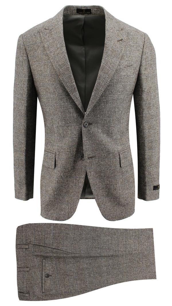 ike behar Classic Glen Plaid Suit