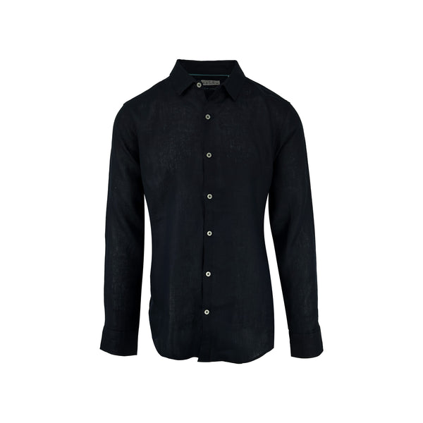 Ike Behar Coal Pure Linen Shirt