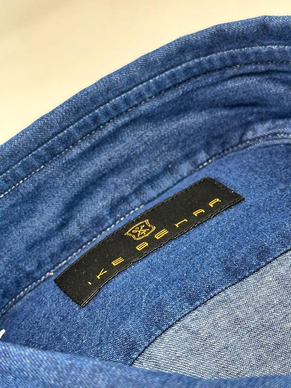 Ike Behar Dark Wash Denim Shirt