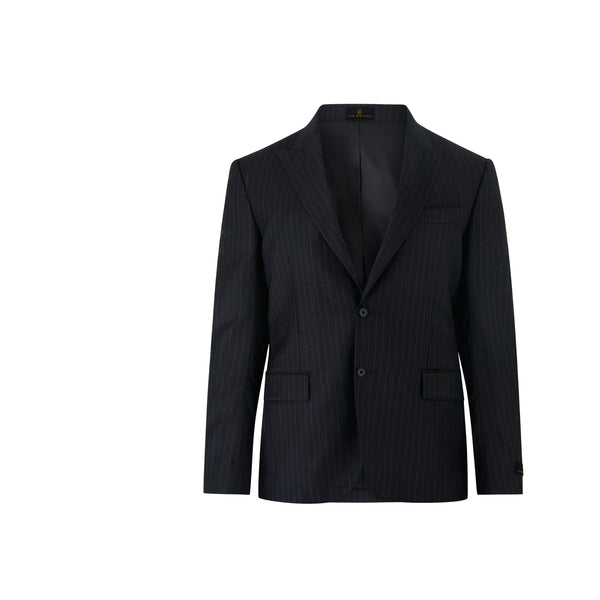 Ike Behar Deep Charcoal Pin Stripe Suit