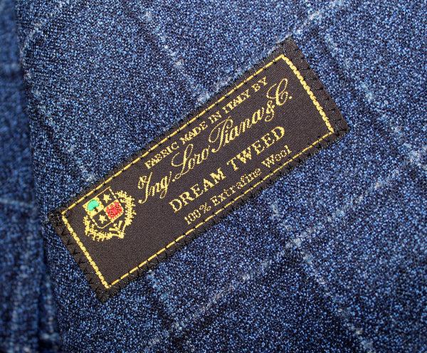 Ike Behar Dream Tweed Navy Windowpane Suit