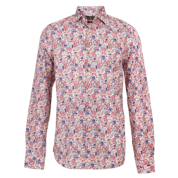 ike behar Floral Print Sport Shirt