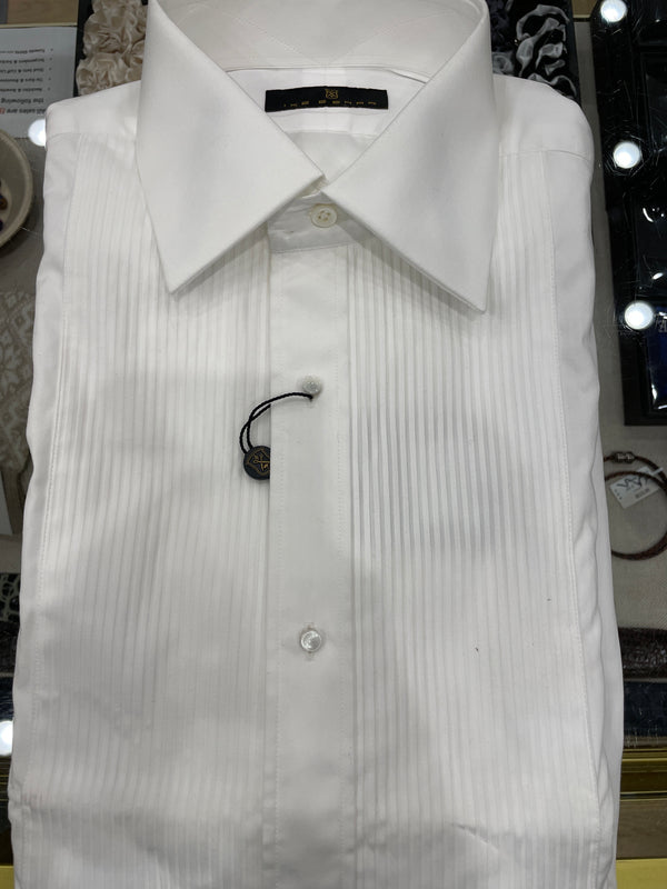 ike behar Formal Pleated Front Tuxedo Shirt