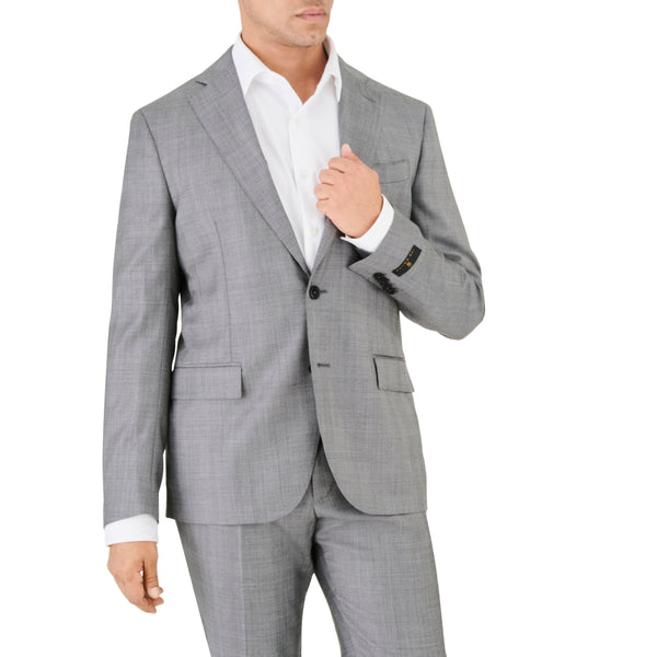 Ike Behar Grey Textured Suit