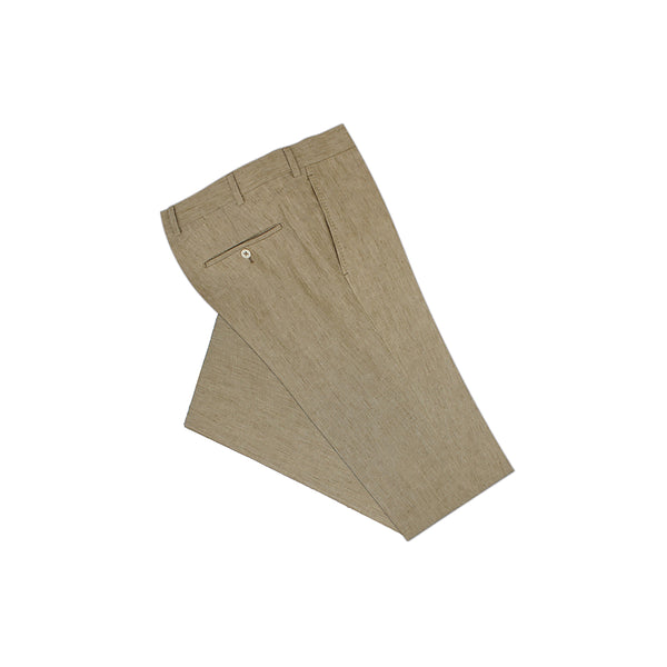 Ike Behar Khaki Linen Dress Pants