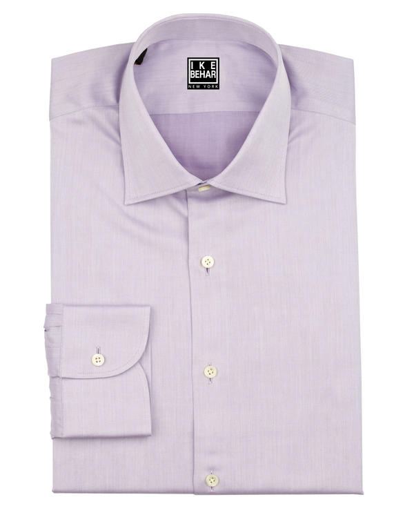 ike behar Lavender Twill Dress Shirt