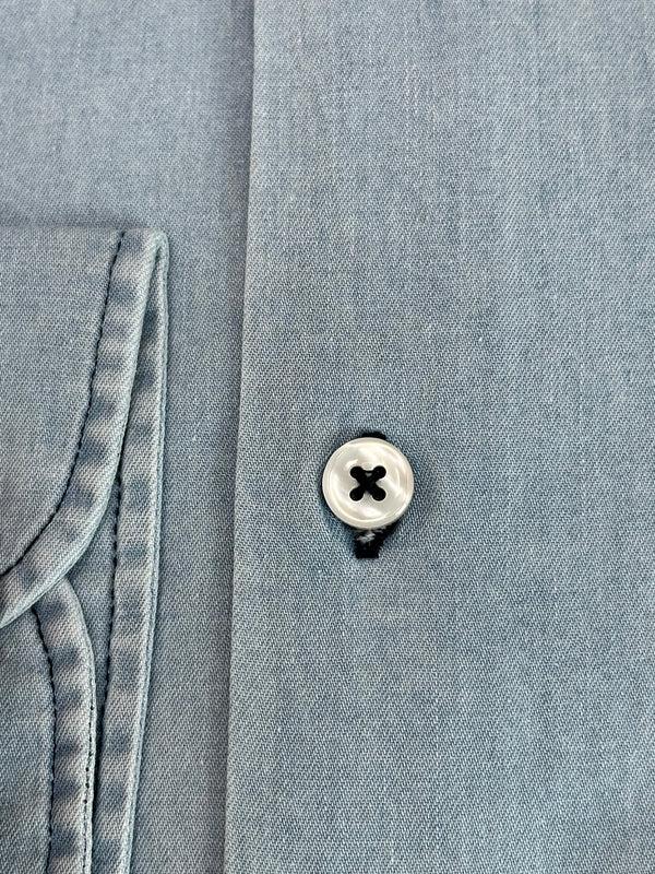 Ike Behar Light Wash Denim Shirt