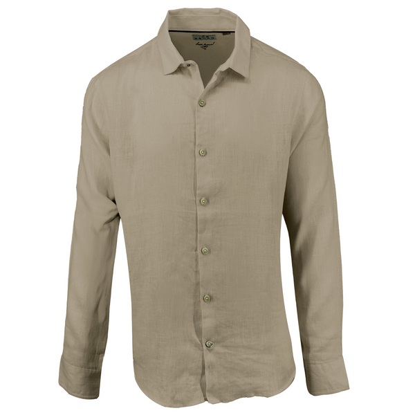 ike behar Mushroom Pure Linen Shirt