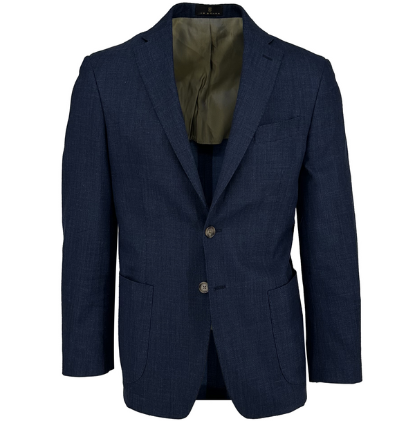 ike behar Navy Denim Sport Coat