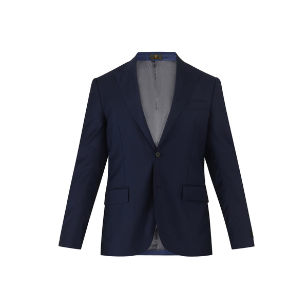 Ike Behar Navy Graph Check Suit